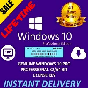 Microsoft Windows 10 Pro 32/64 bit Activation key
